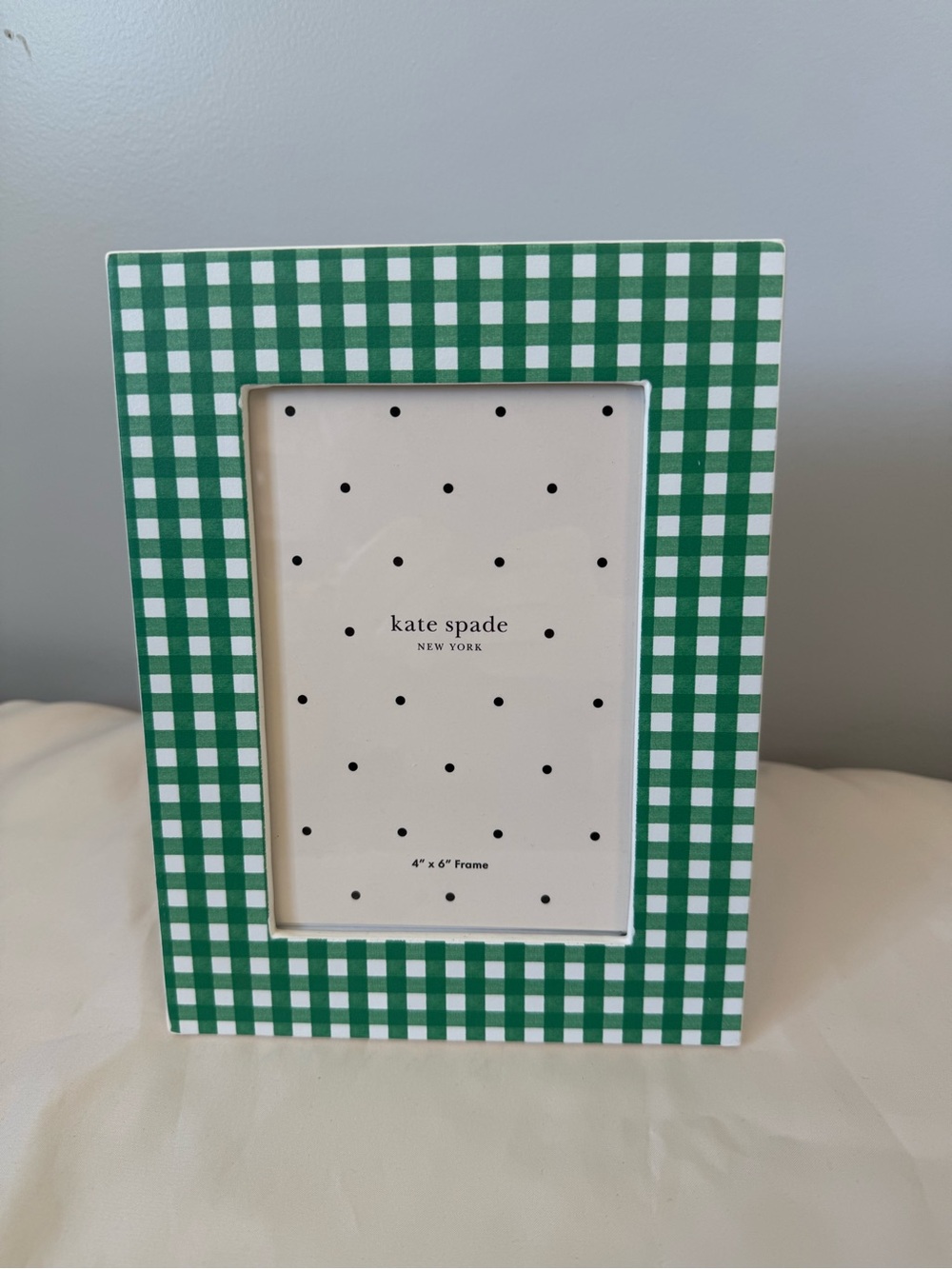 kate spade Green and White Gingham Picture Frame